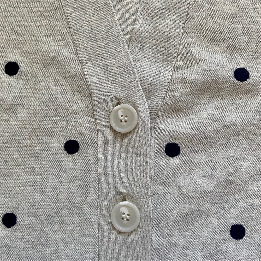 NWOT J. Crew dotted cotton cardigan - Picture 4 of 9